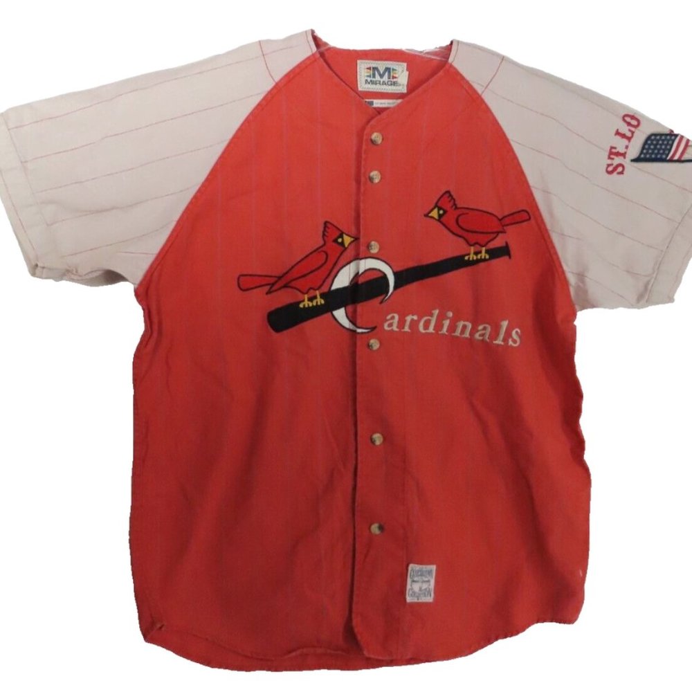 Vtg St Louis Cardinals Jersey Shirt Cooperstown Collection MLB Mens L Baseball